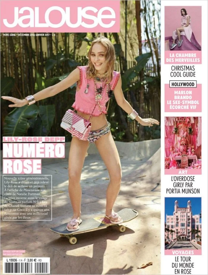 Lily-Rose Depp Fronts Jalouse France January 2017 By David